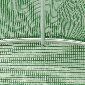 Tunnelväxthus med stålram, grönt, 24 m², 6x4x2,85 m