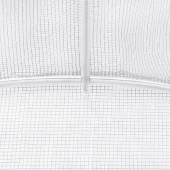 Tunnelväxthus med stålram, vitt, 20 m², 5x4x2,3 m