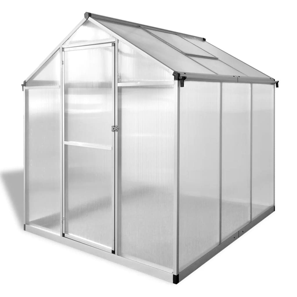 Växthus med förstärkt aluminiumram, 3,46 m²