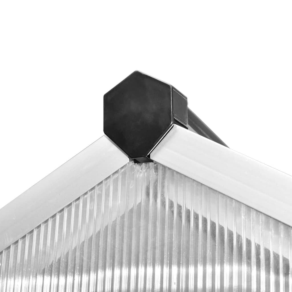 Växthus med förstärkt aluminiumram, 3,46 m²