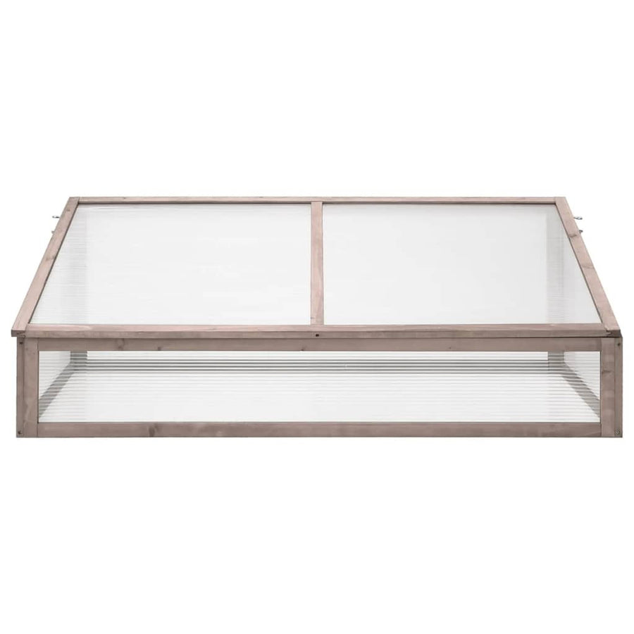 Mini-växthus grå 110x58,5x39 cm gran