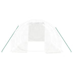 Kasvihuone teräsrungolla valkoinen 12 m² 4x3x2 m