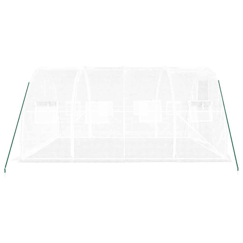 Kasvihuone teräsrungolla valkoinen 12 m² 4x3x2 m