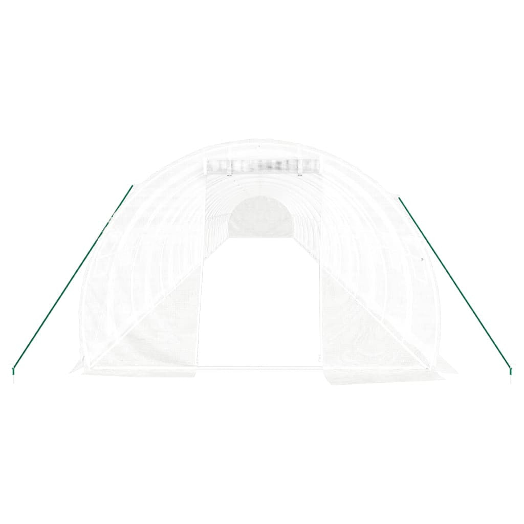 Kasvihuone teräsrungolla valkoinen 66 m² 22x3x2 m