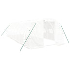 Kasvihuone teräsrungolla valkoinen 24 m² 8x3x2 m