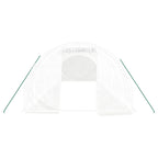 Kasvihuone teräsrungolla valkoinen 24 m² 8x3x2 m