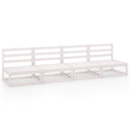 4-istuttava Puutarhasohva valkoinen täysi mänty