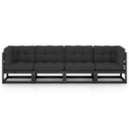 4-istuttava Puutarhasohva tyynyillä täysi mänty