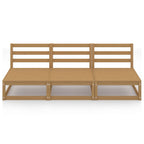 3-istuttava Puutarhasohva hunajanruskea täysi mänty