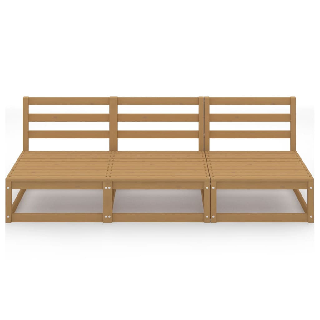 3-istuttava Puutarhasohva hunajanruskea täysi mänty