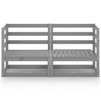 2-sits trädgårdssoffa, grå, massiv furu