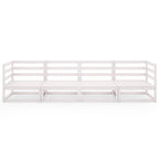 4-istuttava Puutarhasohva valkoinen täysi mänty