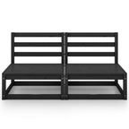 2-istuttava Puutarhasohva musta täysi mänty