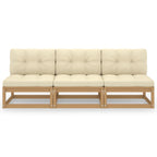 3-istuttava Puutarhasohva tyynyillä täysi mänty