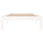 Sängynrunko valkoinen täysi puu 90x190 cm 3FT Single