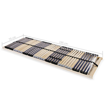 Sängribbor, 2 st, 42 ribbor, 7 zoner, 70x200 cm