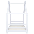 Lasten sängynrunko valkoinen täysi mänty 80x160 cm