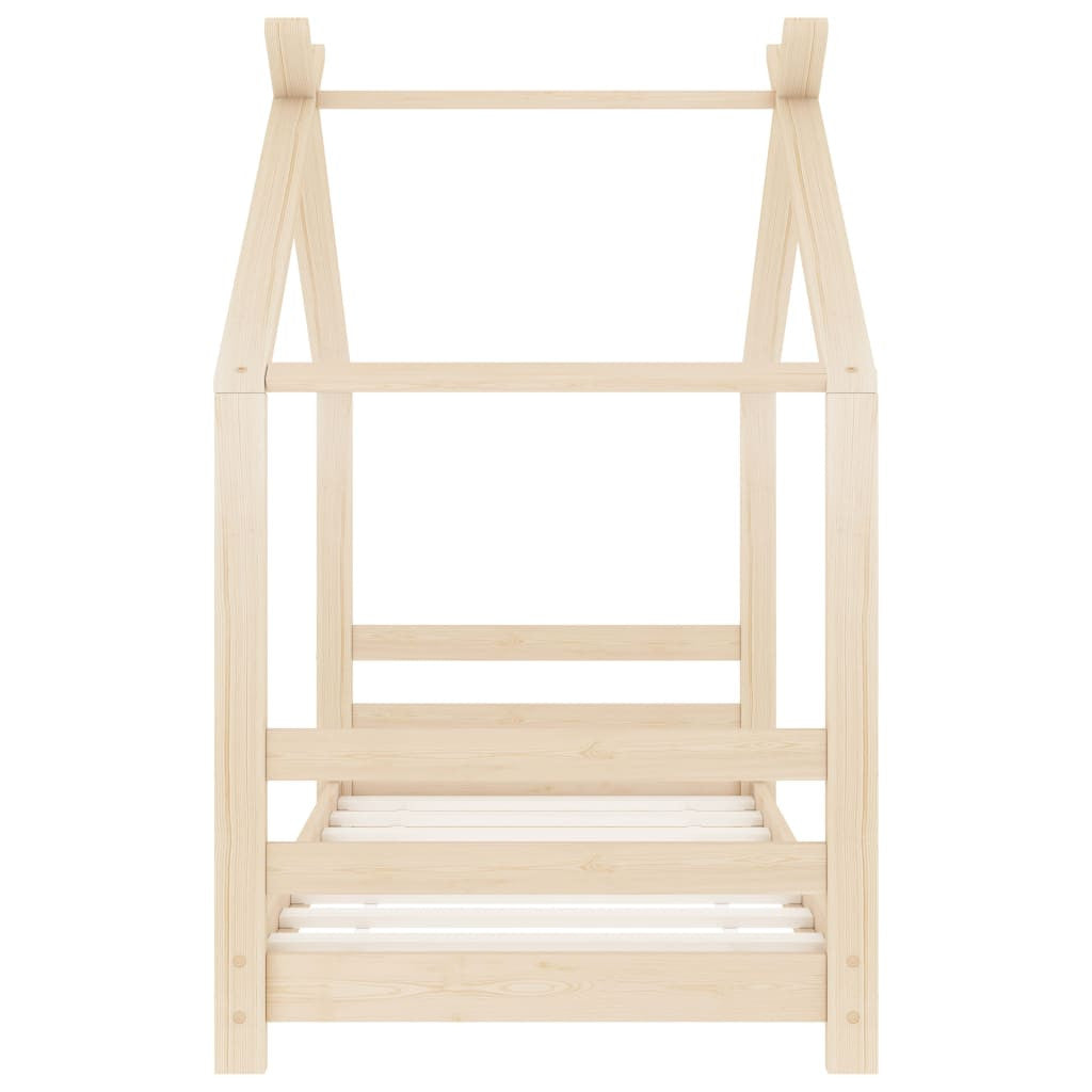 Lasten sängynrunko täysi mänty 70x140 cm