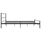 Sängynrunko musta metalli 180x200 cm