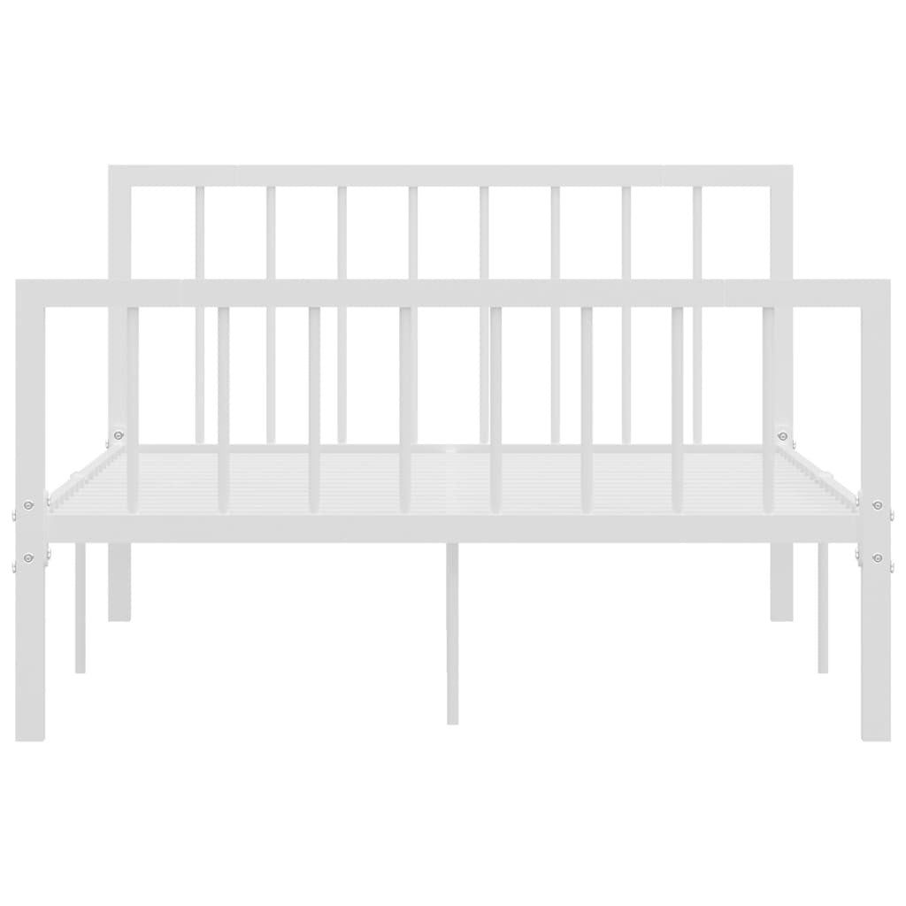 Sängynrunko valkoinen metalli 120x200 cm