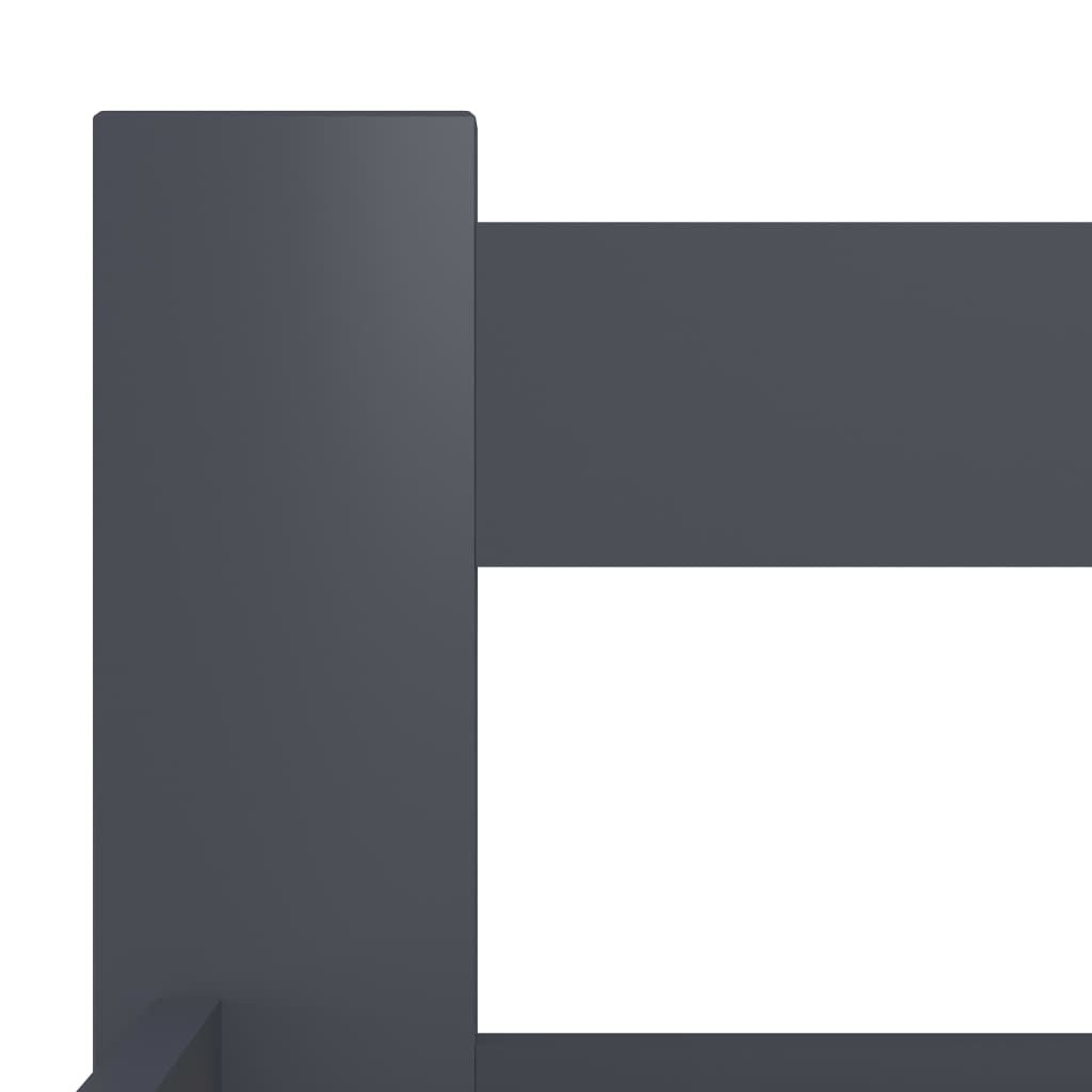 Sängynrunko tummanharmaa täysi mänty 120x200 cm