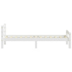 Sängynrunko täysi mänty valkoinen 90x200 cm