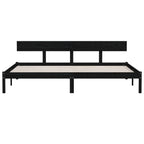 Sängynrunko musta täysi mänty 180x200 cm UK Super King