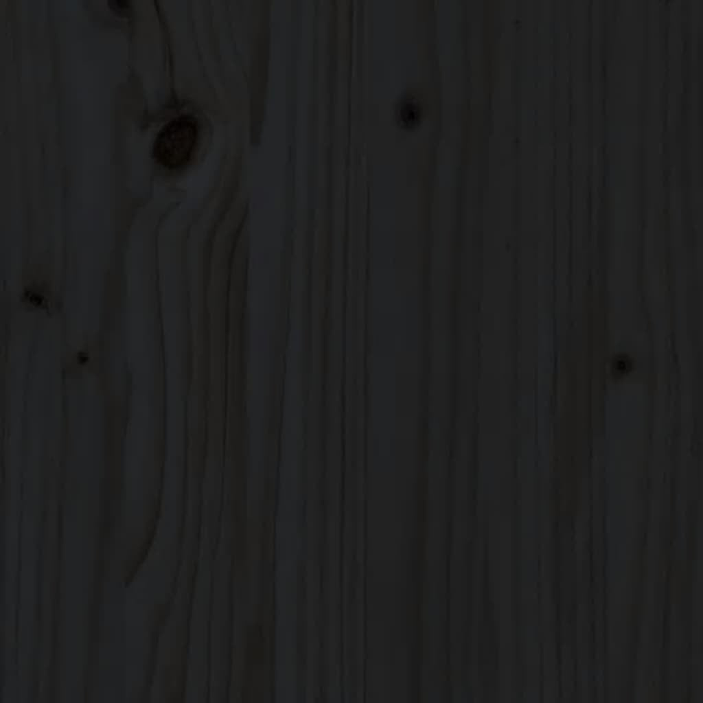 Sängynrunko musta täysi mänty 180x200 cm UK Super King