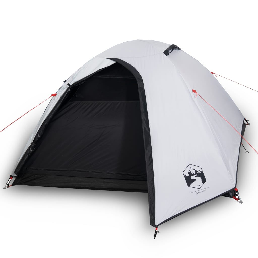Camping tält för 4 personer, vitt, 267x272x145 cm, 185T taffeta
