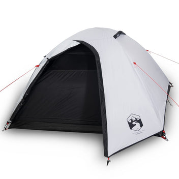 Camping tält för 4 personer, vitt, 267x272x145 cm, 185T taffeta