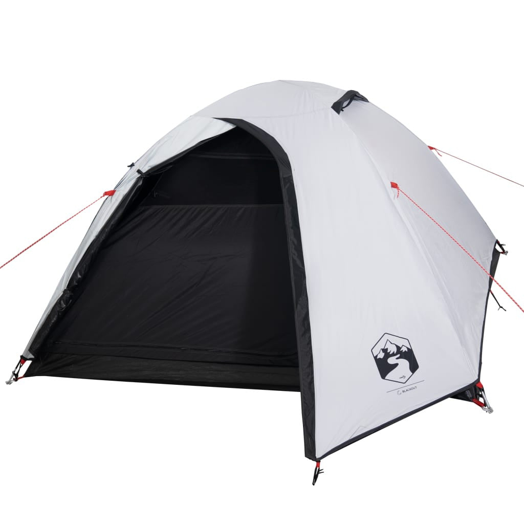 Camping tält för 4 personer, vitt, 267x272x145 cm, 185T taffeta