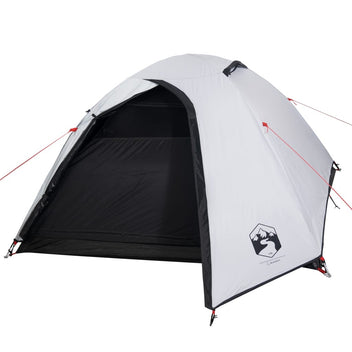 Camping tält för 4 personer, vitt, 267x272x145 cm, 185T taffeta