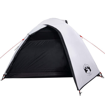 Camping tält för 4 personer, vitt, 267x272x145 cm, 185T taffeta