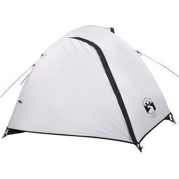 Camping tält för 4 personer, vitt, 267x272x145 cm, 185T taffeta
