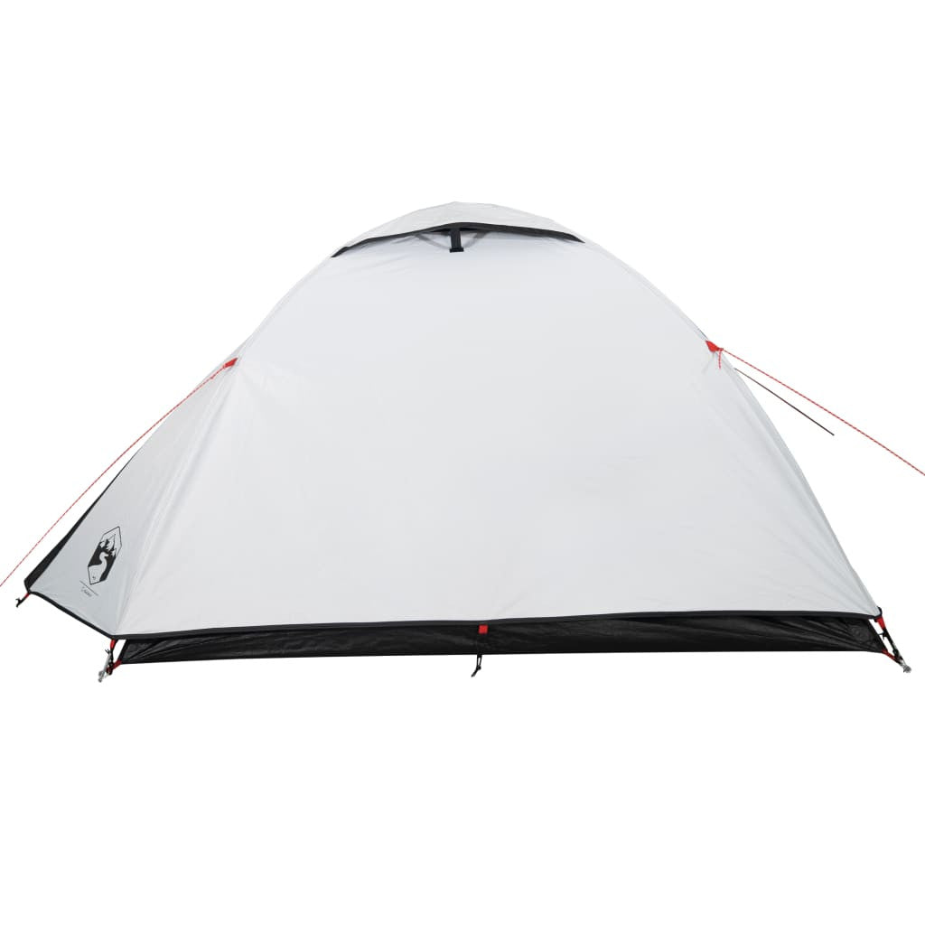 Camping tält för 4 personer, vitt, 267x272x145 cm, 185T taffeta