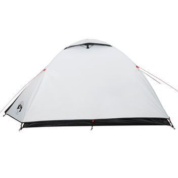 Camping tält för 4 personer, vitt, 267x272x145 cm, 185T taffeta
