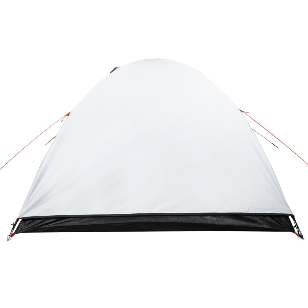 Camping tält för 4 personer, vitt, 267x272x145 cm, 185T taffeta