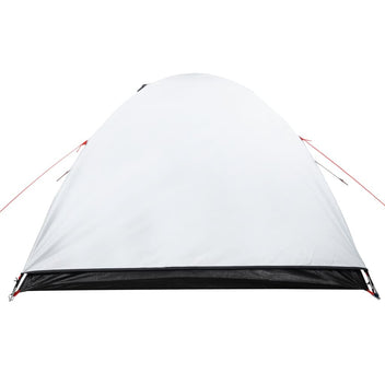 Camping tält för 4 personer, vitt, 267x272x145 cm, 185T taffeta