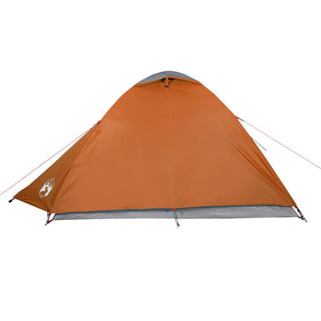 Resetält för 2 personer, grå/orange, 264x210x125 cm, 185T taffeta