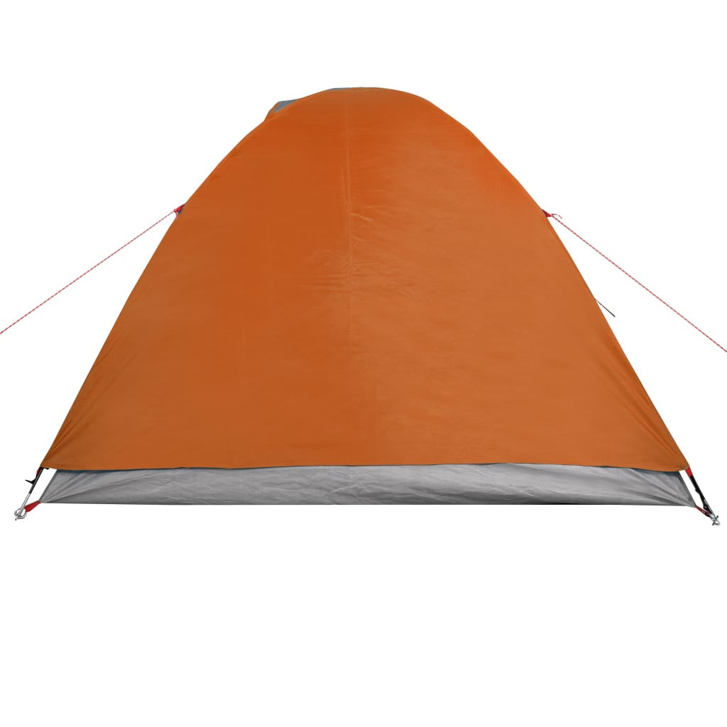 Resetält för 2 personer, grå/orange, 264x210x125 cm, 185T taffeta