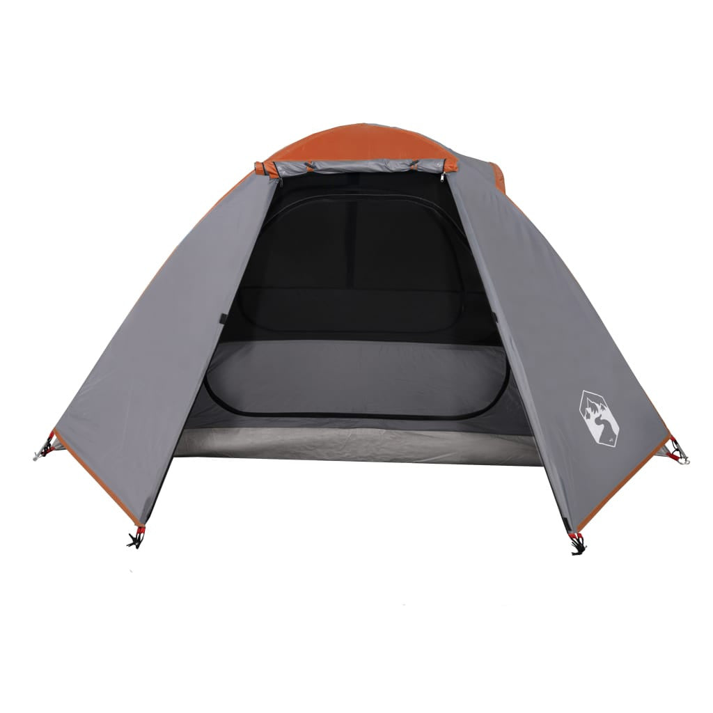 Retkiteltta 2 hengelle harmaa/oranssi 224x248x118 cm 185T tafti