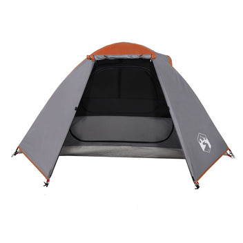 Retkiteltta 2 hengelle harmaa/oranssi 224x248x118 cm 185T tafti
