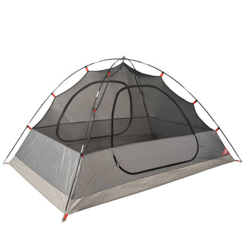 Retkiteltta 2 hengelle harmaa/oranssi 224x248x118 cm 185T tafti