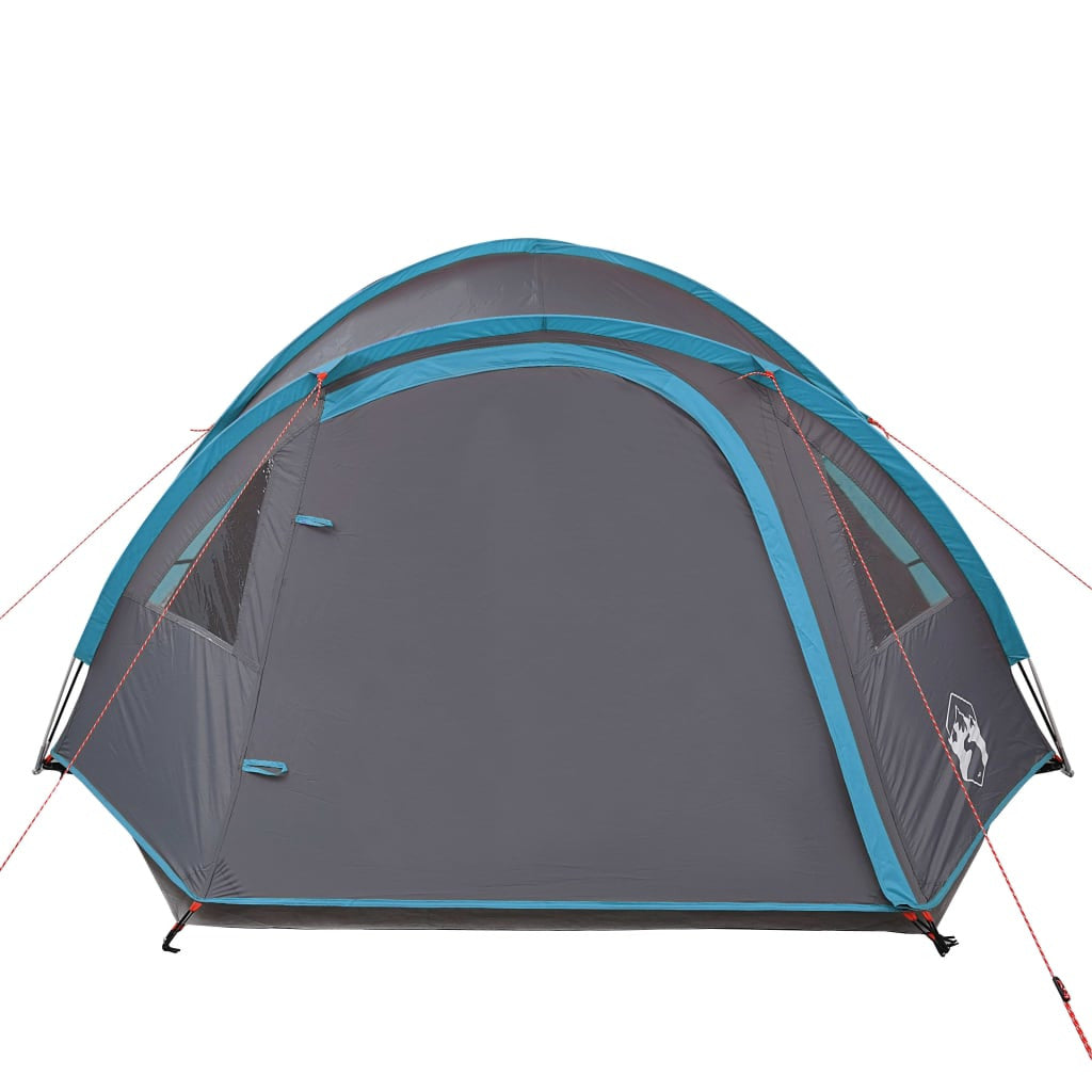 Campingtält för 4 personer, blått, 300x250x132 cm, 185T taft