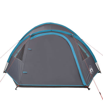 Campingtält för 4 personer, blått, 300x250x132 cm, 185T taft