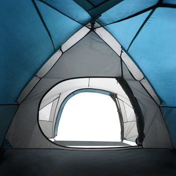 Campingtält för 4 personer, blått, 300x250x132 cm, 185T taft
