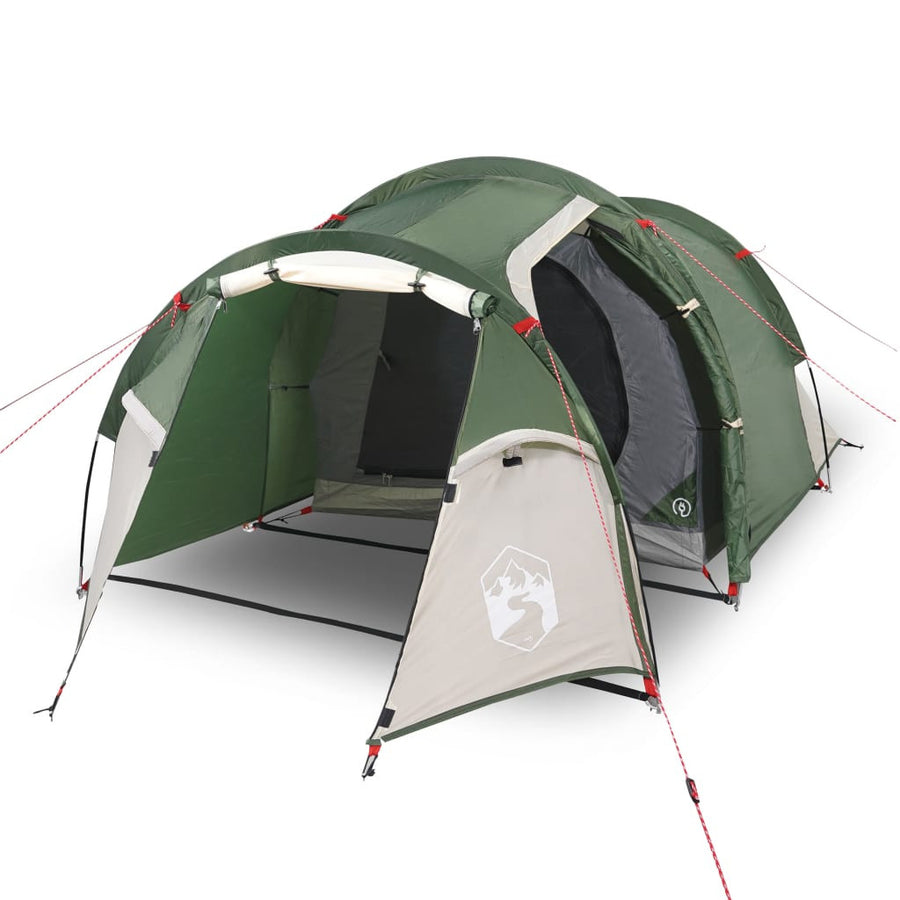 Camping tält för 4 personer, grönt, 360x140x105 cm, 185T taffeta