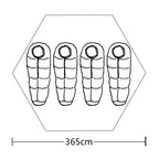 4-hengen Teltta Vihreä