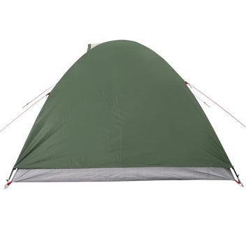 Camping tält för 4 personer, grönt, 267x272x145 cm, 185T taffeta