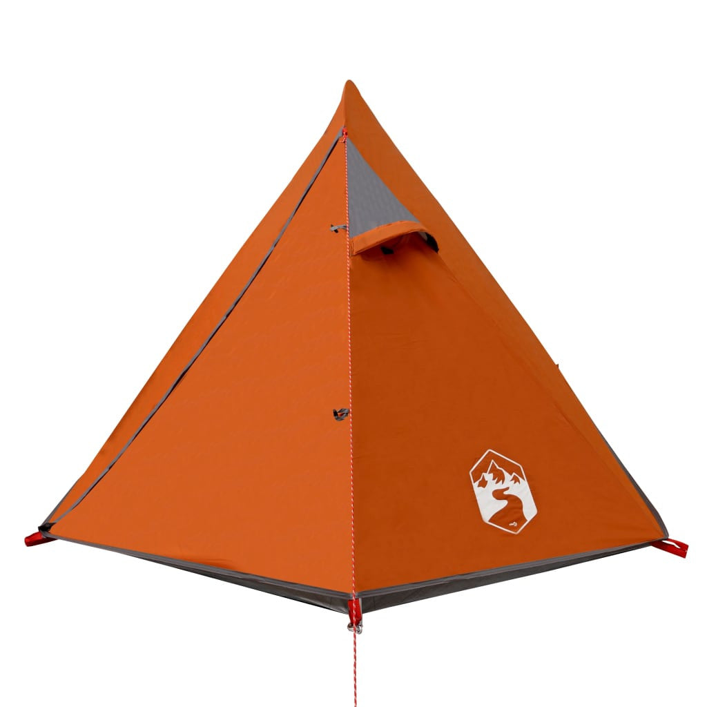 Resetält för 2 personer, grå/orange, 267x154x117 cm, 185T taft